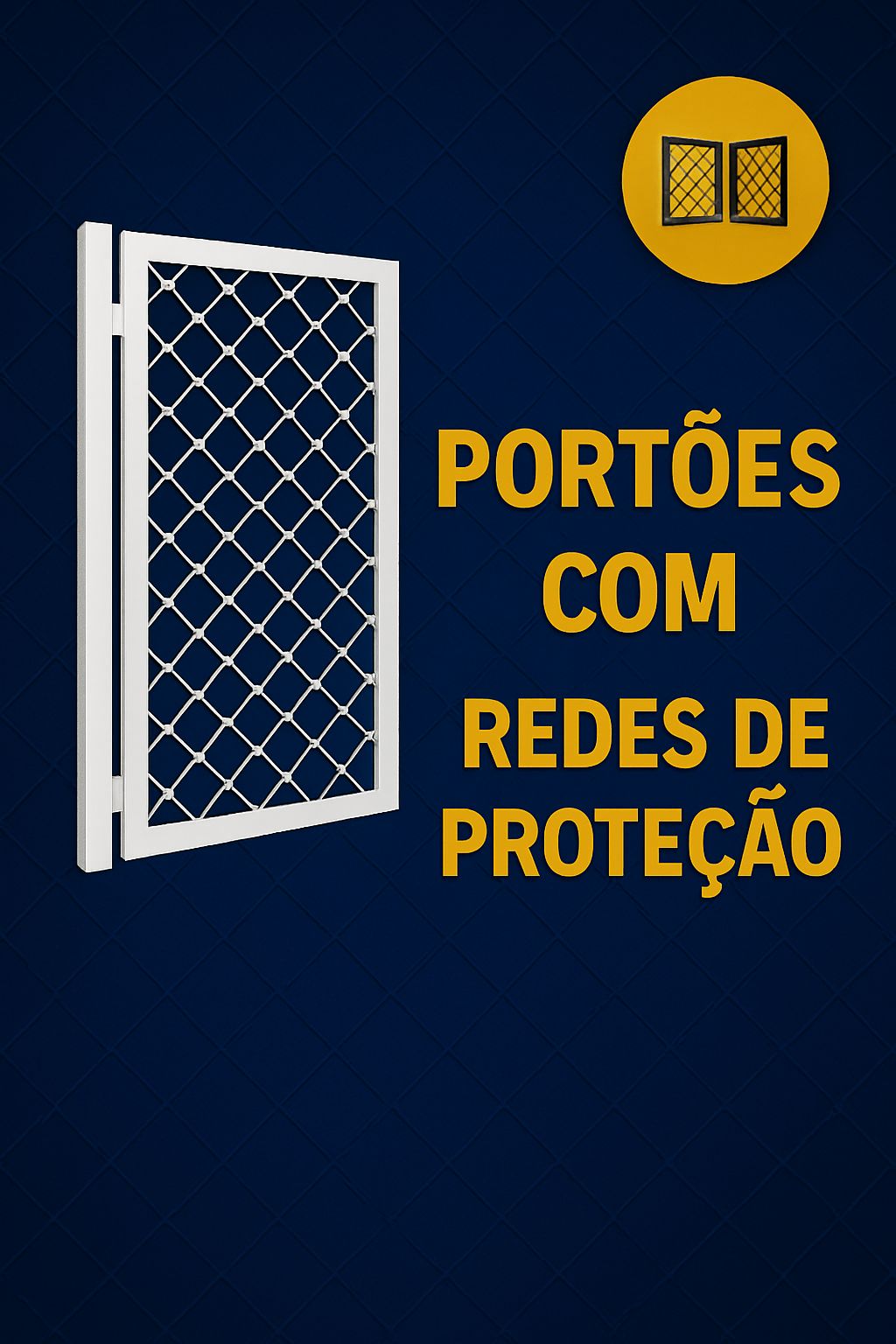Rede de proteção para portão
